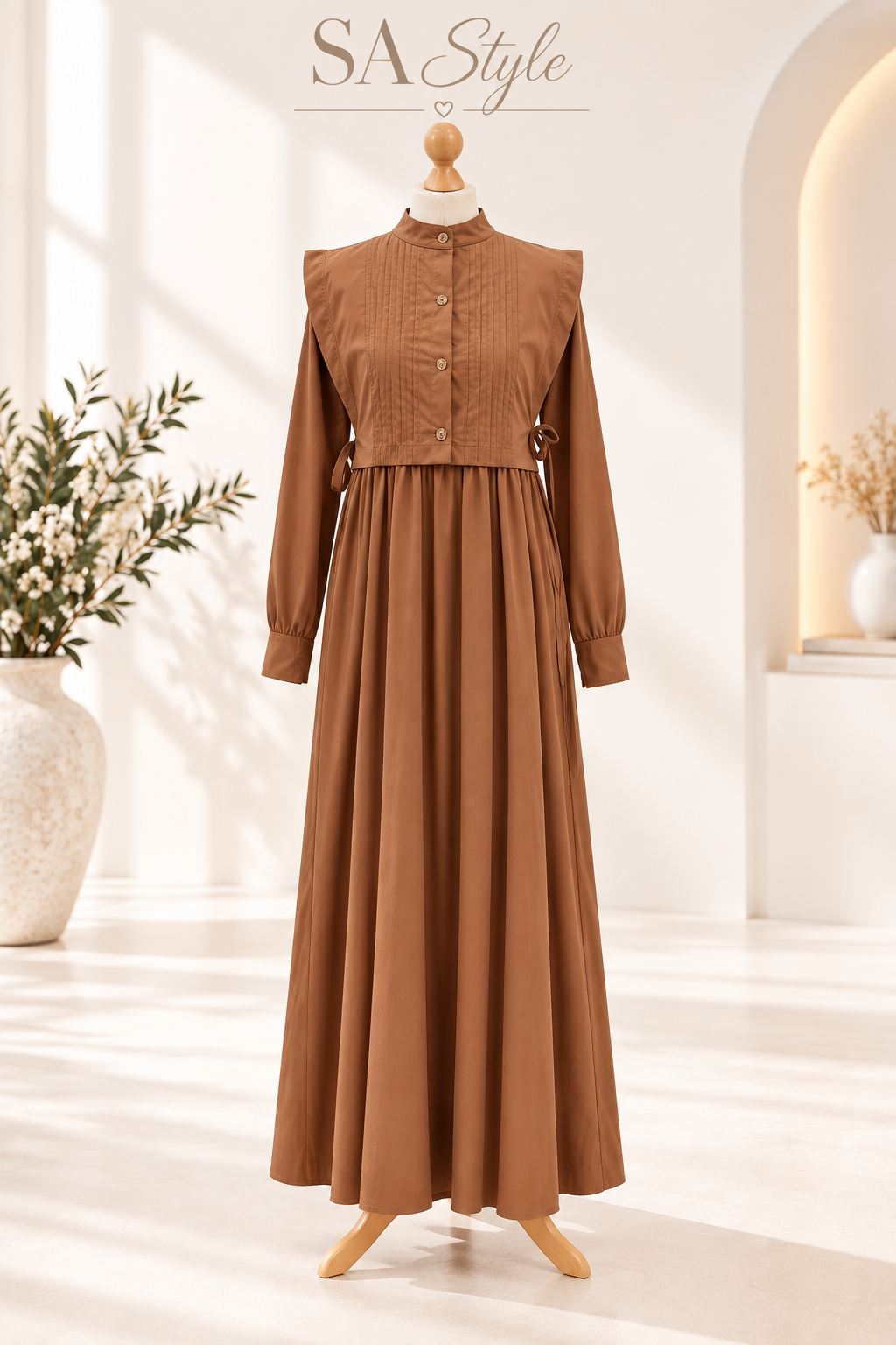 Elegantes Maxikleid mit besonderem Oberteil